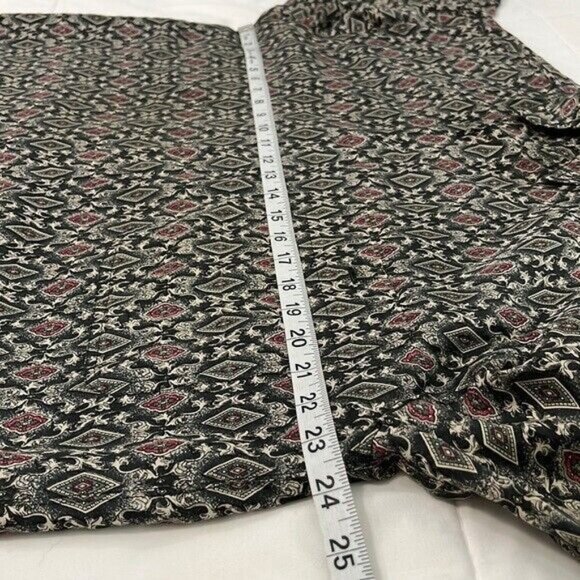 Colore Italia Silk Shirt, Short Sleeves, Hidden Buttons, Oversized Medium - Picture 7 of 10